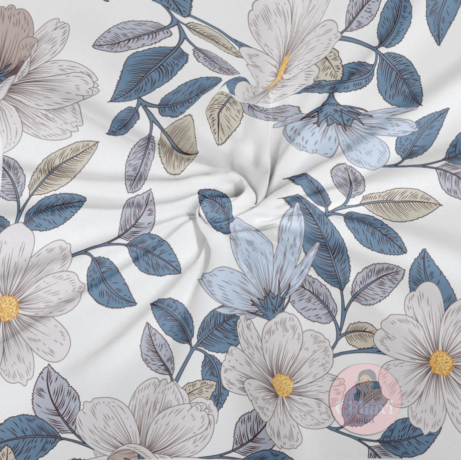 CHHAVI INDIA 210 TC Microfiber Double Fitted  Size Printed Bedsheet