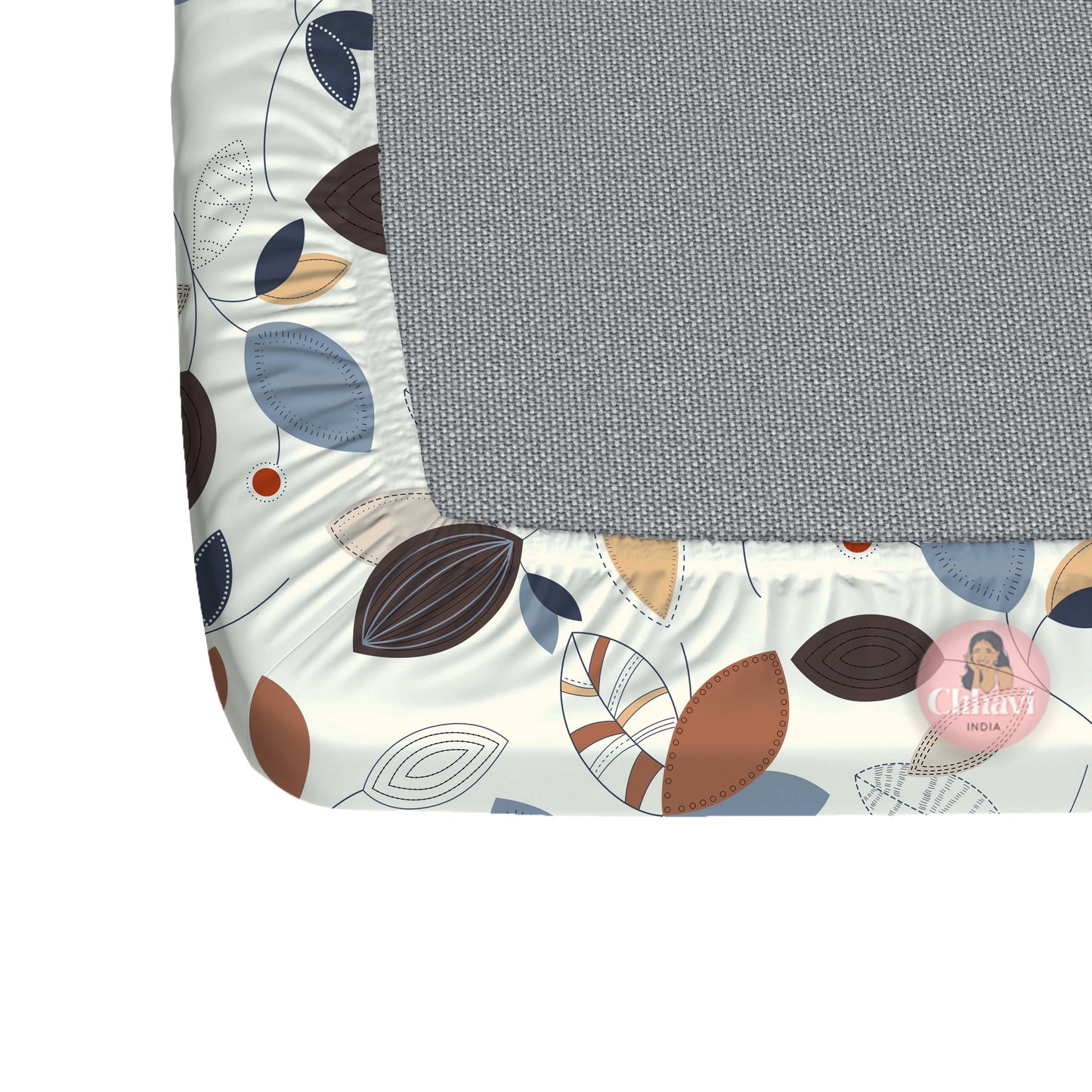 CHHAVI INDIA 210 TC Microfiber Waterproof Printed Fitted (Elastic) Bedsheet