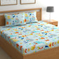 CHHAVI INDIA 210 TC Microfiber Printed Double Bedsheet With Pillow Covers