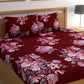CHHAVI INDIA 210 TC Microfiber Printed Double Bedsheet With Pillow Covers