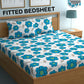 CHHAVI INDIA 210 TC Microfiber Fitted Double Size Printed Bedsheet