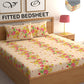CHHAVI INDIA 210 TC Microfiber Fitted Double Size Printed Bedsheet