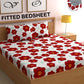 CHHAVI INDIA 210 TC Microfiber Fitted Double Size Printed Bedsheet