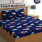 CHHAVI INDIA 210 TC Microfiber Fitted Double Size Printed Bedsheet