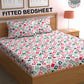 CHHAVI INDIA 210 TC Microfiber Fitted Double Size Printed Bedsheet