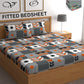 CHHAVI INDIA 210 TC Microfiber Fitted Double Size Printed Bedsheet