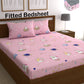 CHHAVI INDIA 210 TC Microfiber Fitted Double Size Printed Bedsheet