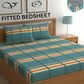CHHAVI INDIA 210 TC Microfiber Fitted King Size Printed Bedsheet