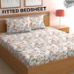 CHHAVI INDIA 210 TC Microfiber Fitted Double Size Printed Bedsheet